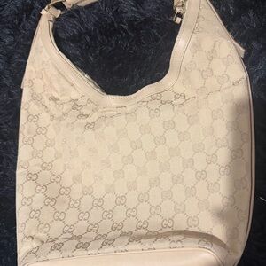 Gucci Beige GG Canvas Shoulder Bag